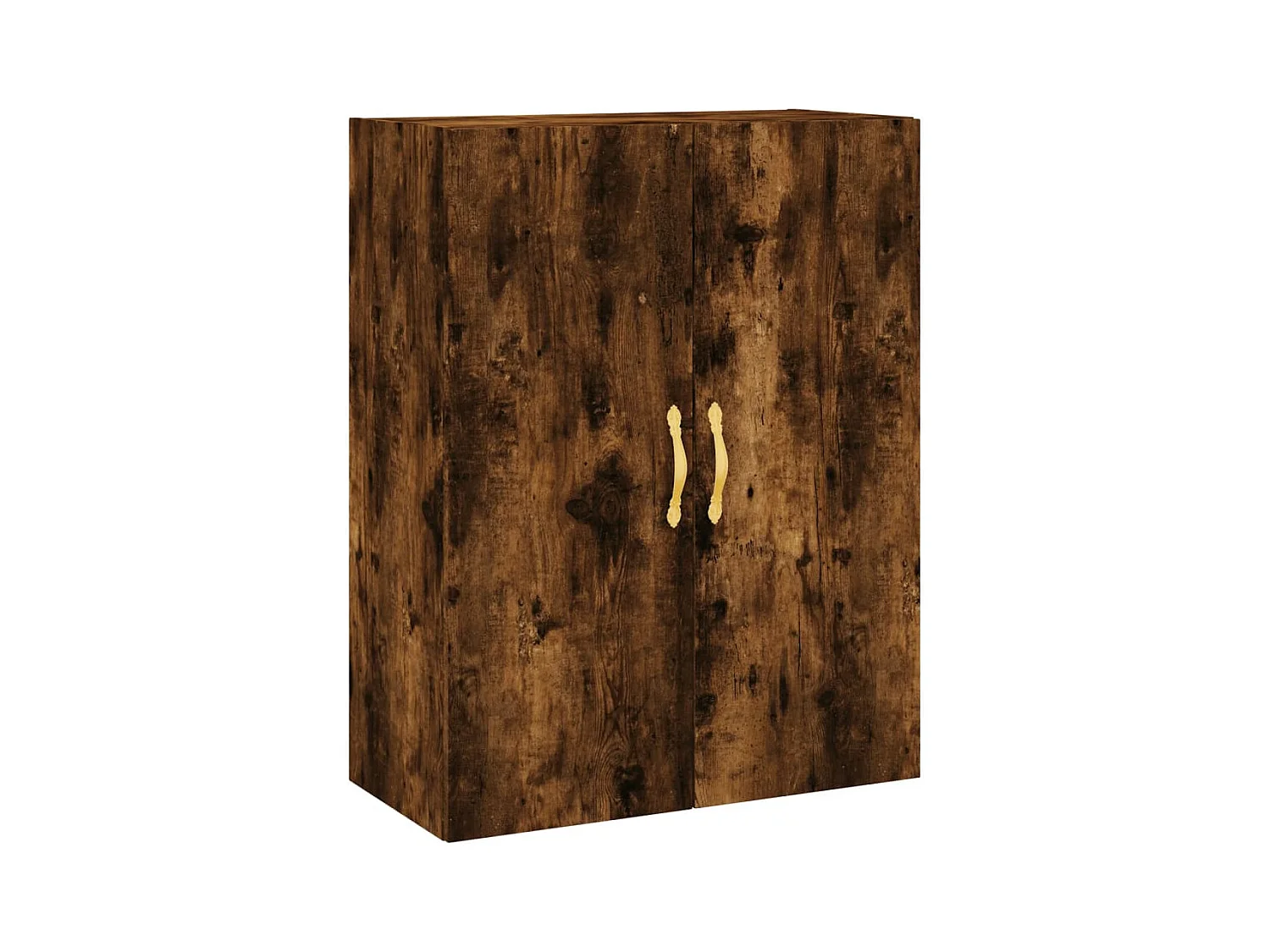 Buffet haut Chêne fumé 69,5x34x180 cm Bois d'ingénierie