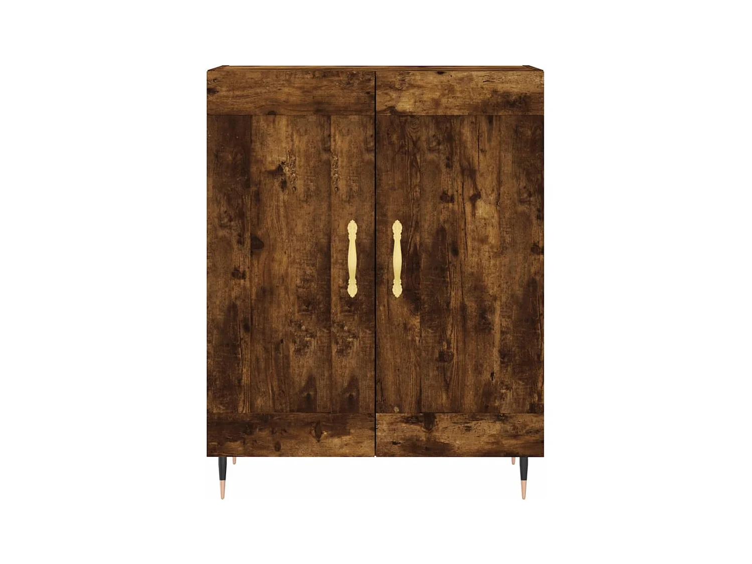 Buffet haut Chêne fumé 69,5x34x180 cm Bois d'ingénierie