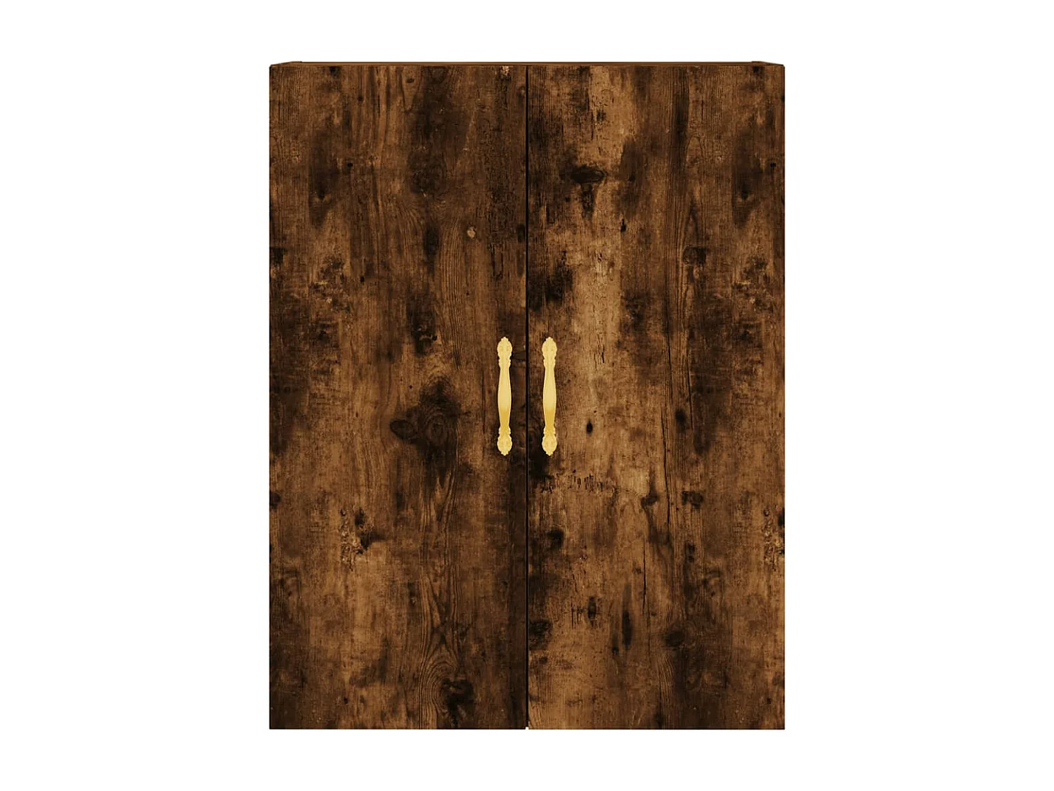 Hoge kast 69,5x34x180 cm bewerkt hout gerookt eikenkleurig