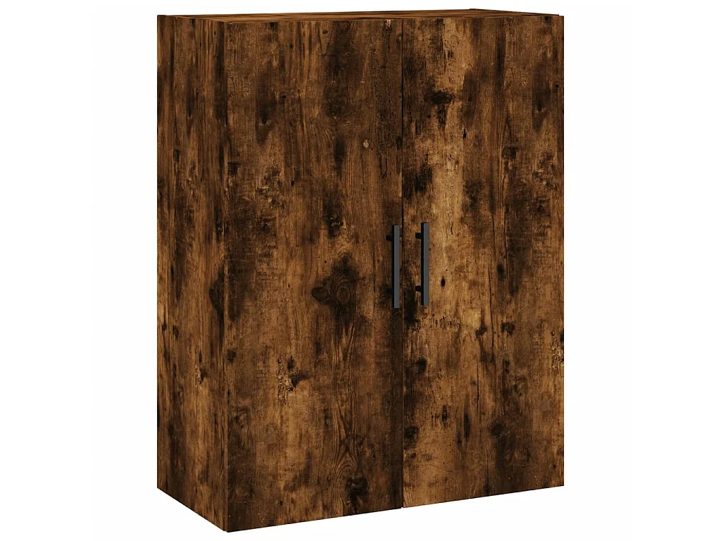 Buffet haut Chêne fumé 69,5x34x180 cm Bois d'ingénierie