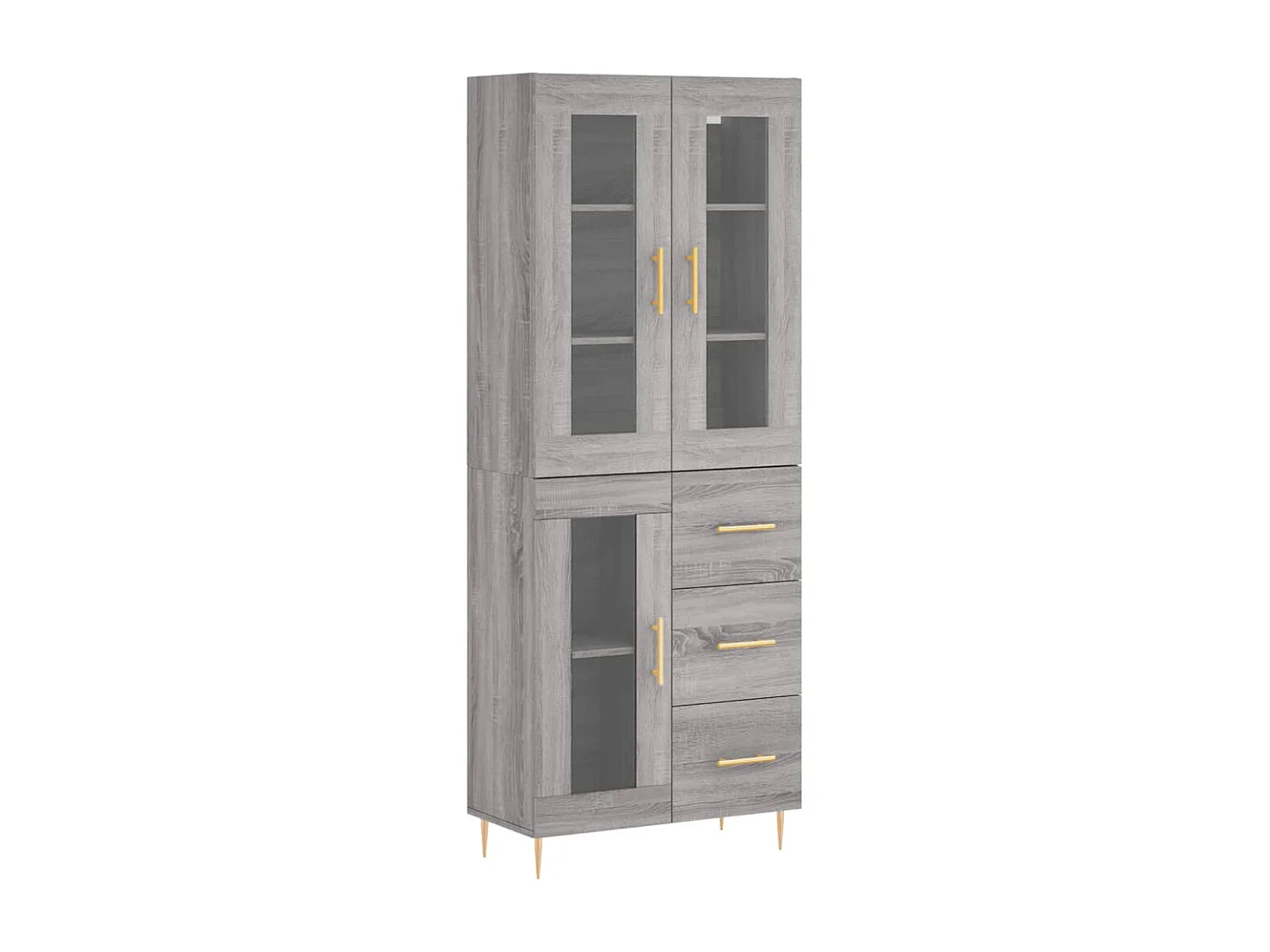 Buffet haut Sonoma gris 69,5x34x180 cm Bois d'ingénierie