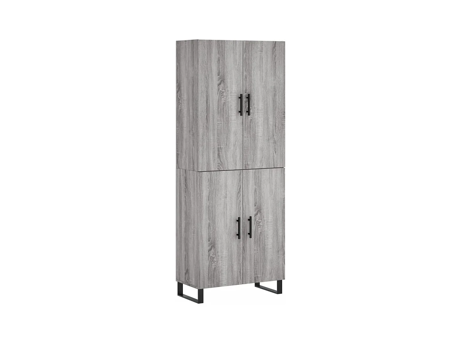 Highboard Grau Sonoma 69,5x34x180 cm Holzwerkstoff