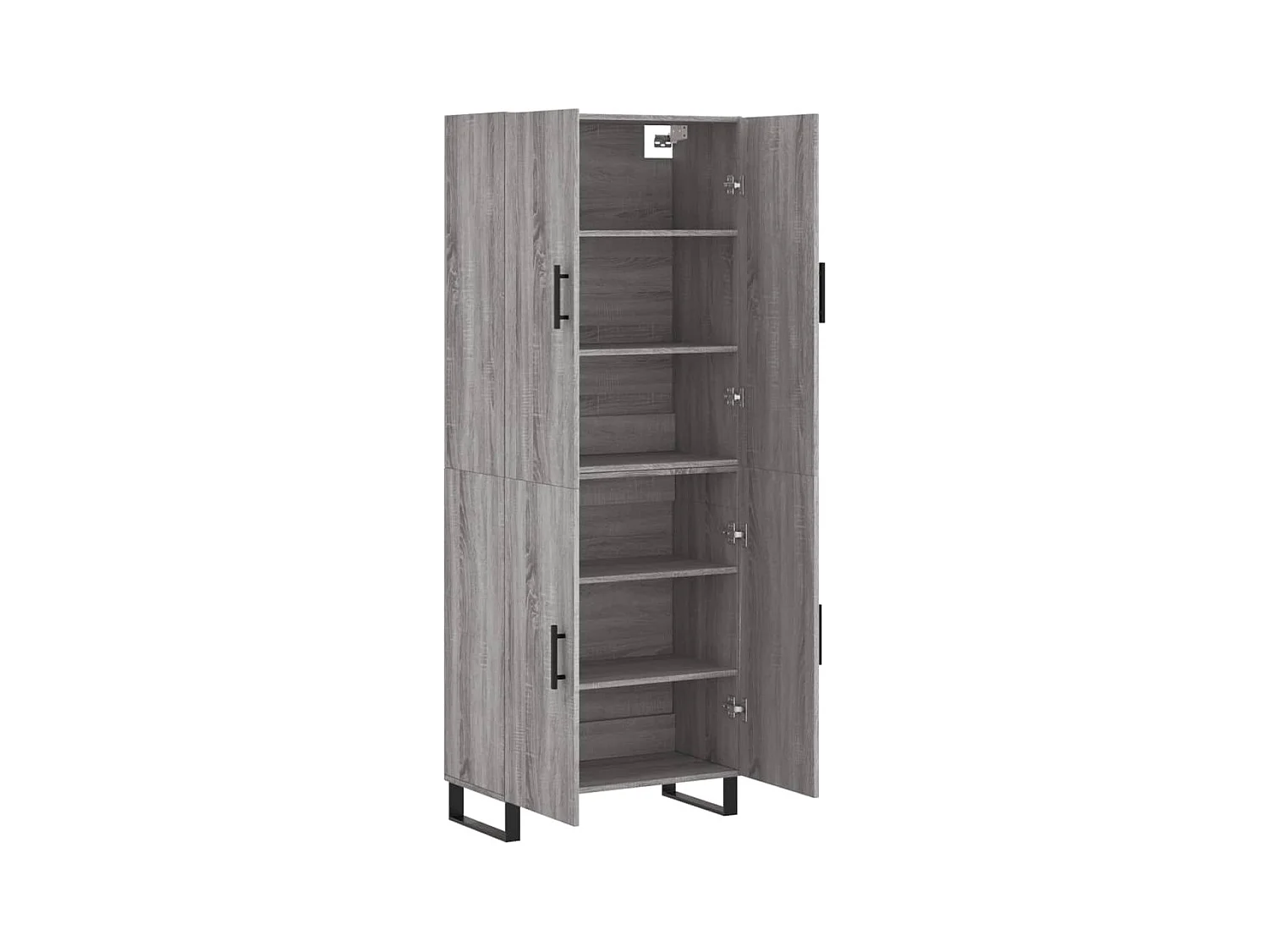 Highboard Grau Sonoma 69,5x34x180 cm Holzwerkstoff