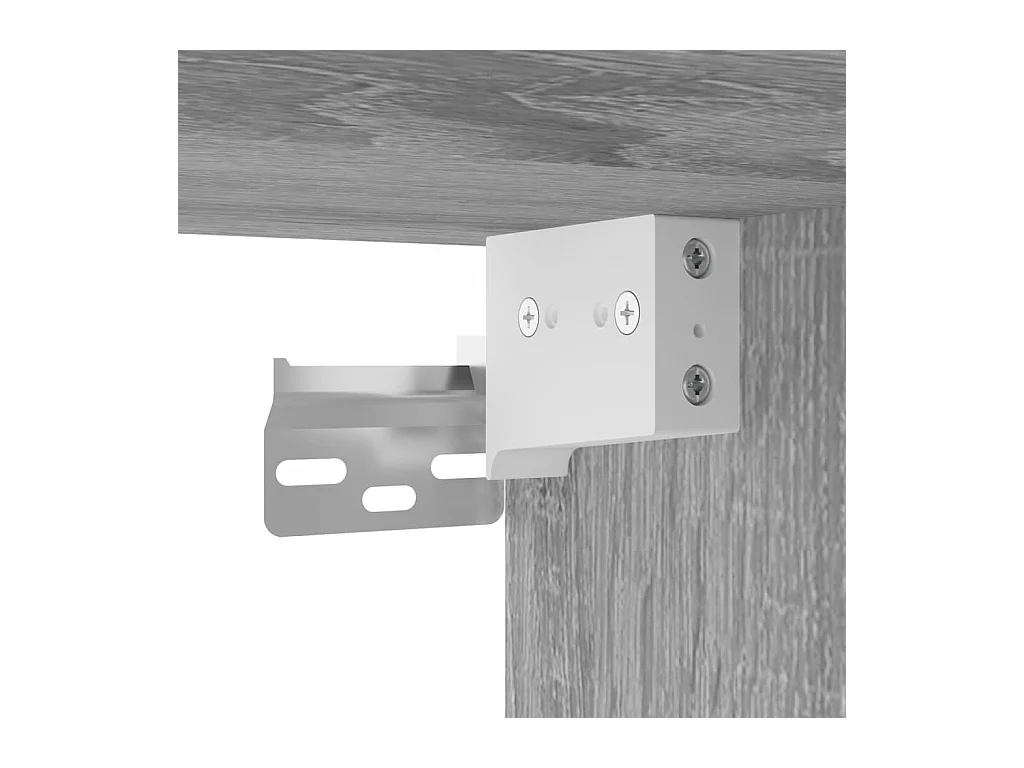 Highboard Grau Sonoma 69,5x34x180 cm Holzwerkstoff