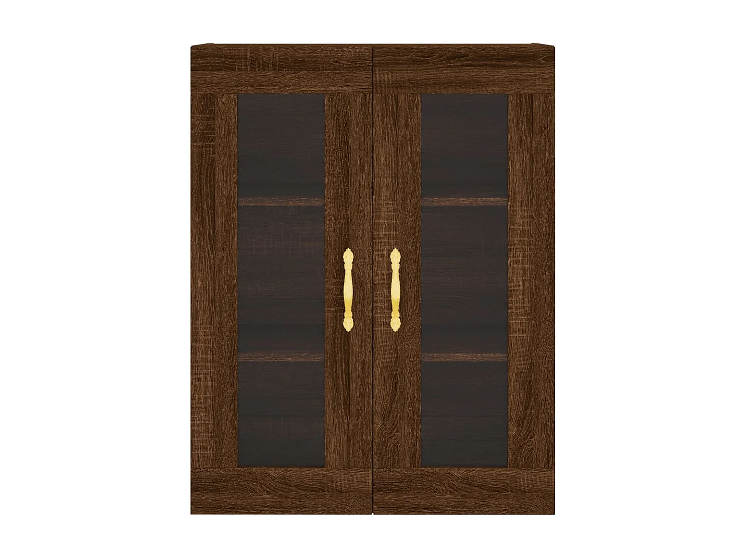 Buffet haut Chêne marron 69,5x34x180 cm Bois d'ingénierie