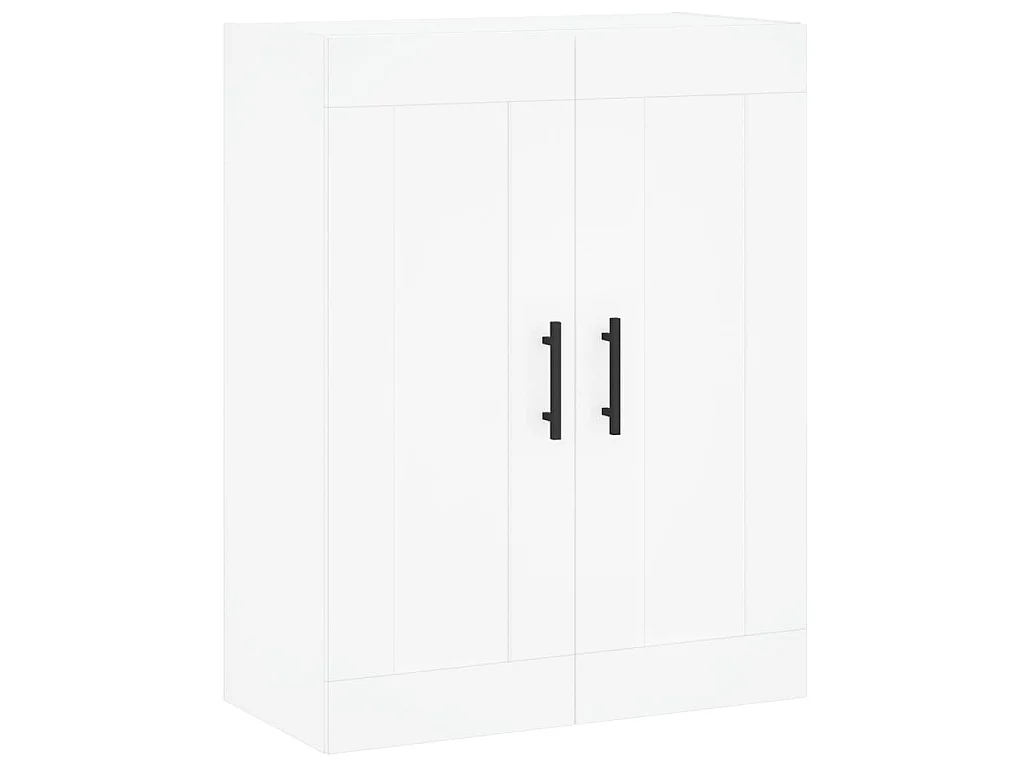 Credenza Bianca 69,5x34x180 cm in Legno Multistrato