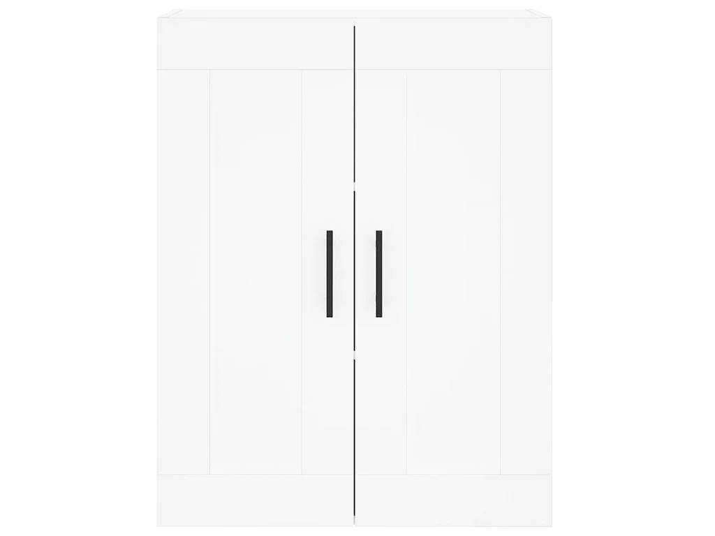 Credenza Bianca 69,5x34x180 cm in Legno Multistrato