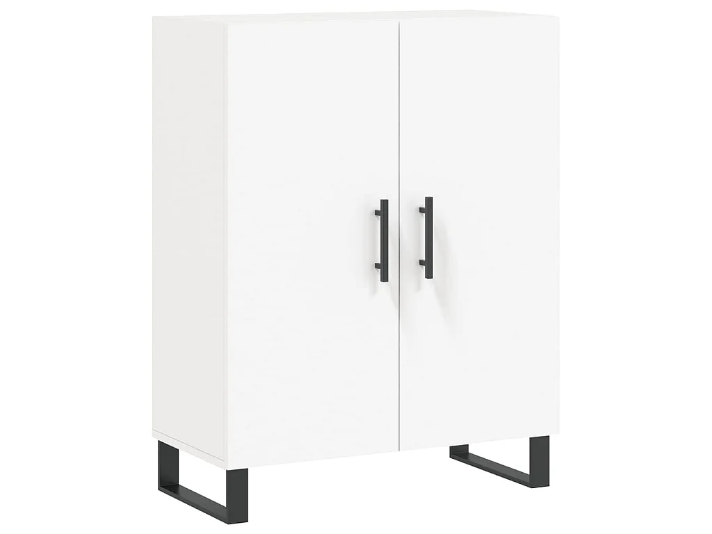 Credenza Bianca 69,5x34x180 cm in Legno Multistrato