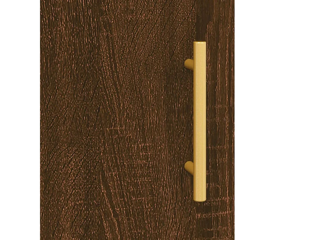 Highboard Braun Eichen-Optik 69,5x34x180 cm Holzwerkstoff