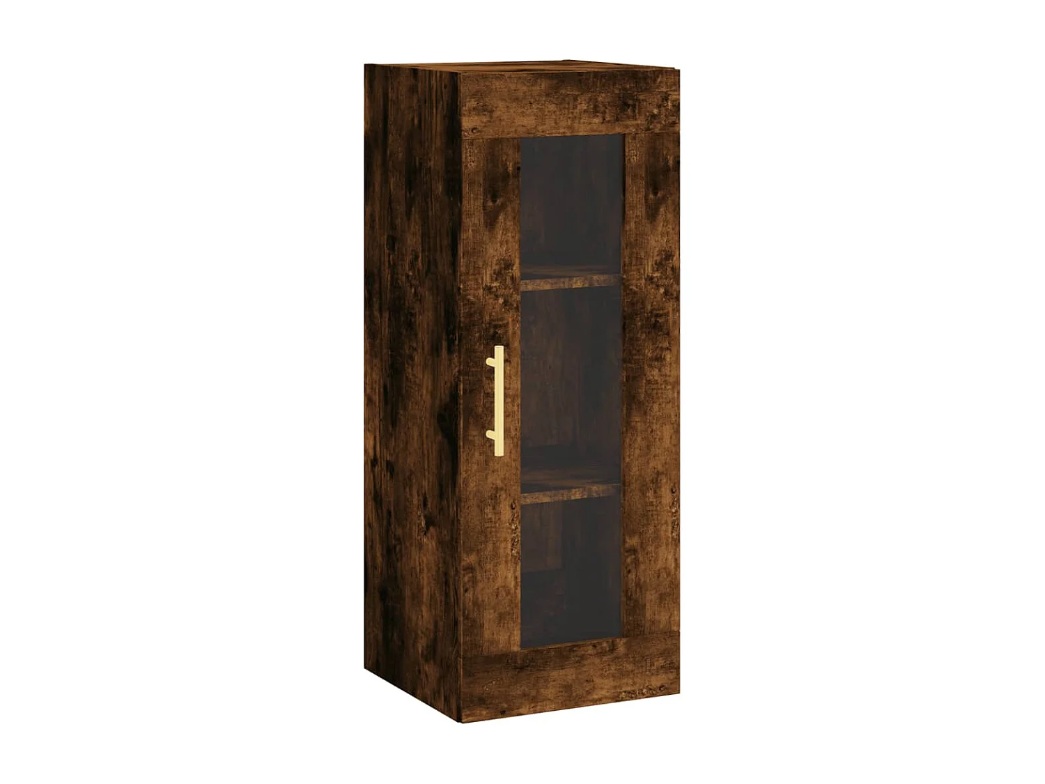 Armário alto 34,5x34x180cm madeira processada carvalho fumado
