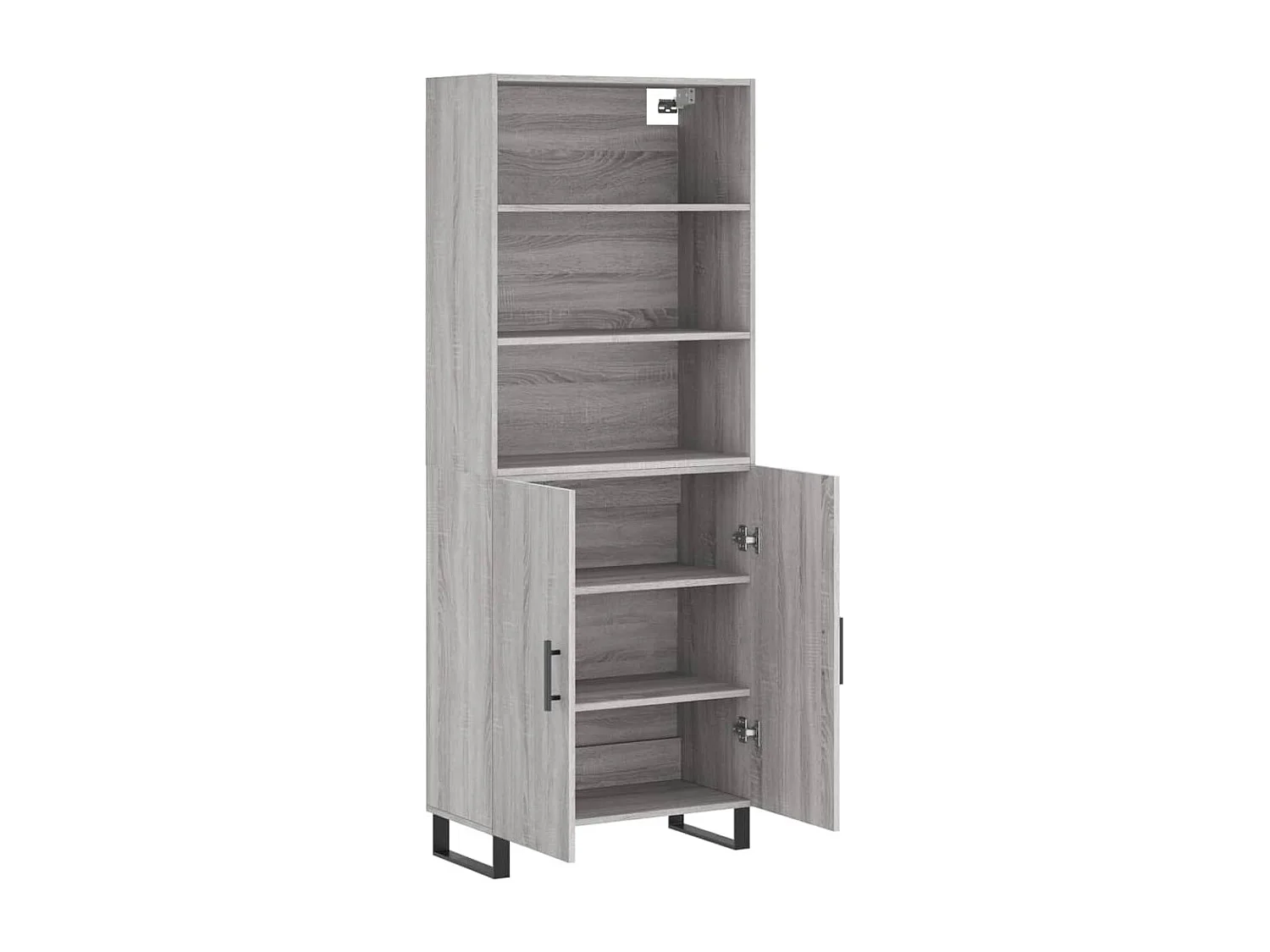 Buffet haut Sonoma gris 69,5x34x180 cm Bois d'ingénierie
