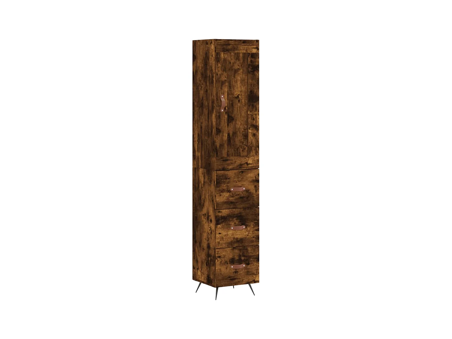 Highboard Räuchereiche 34,5x34x180 cm Holzwerkstoff