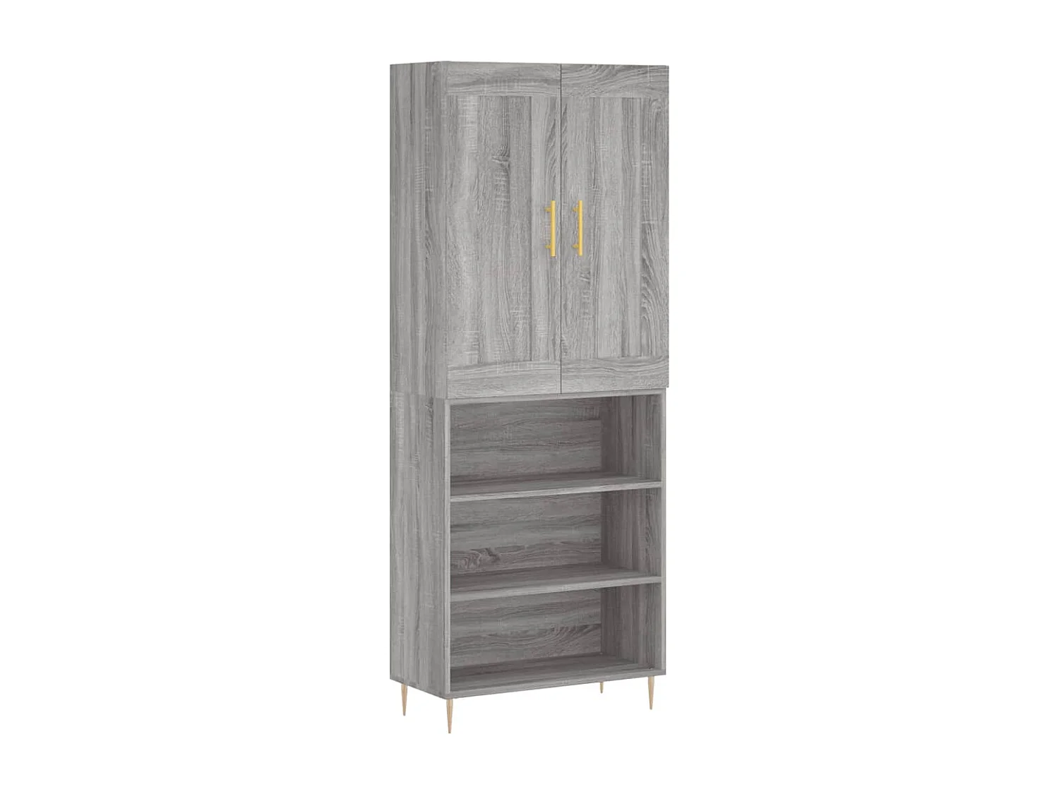 Buffet haut Sonoma gris 69,5x34x180 cm Bois d'ingénierie