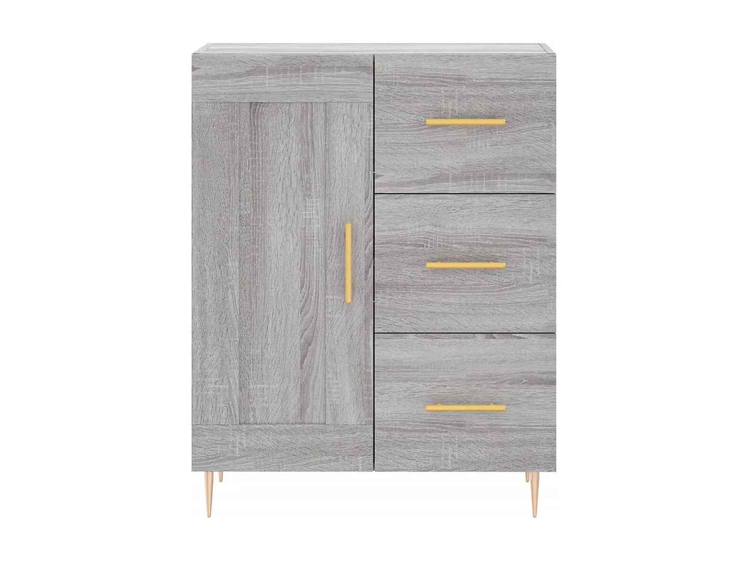 Highboard Grau Sonoma 69,5x34x180 cm Holzwerkstoff