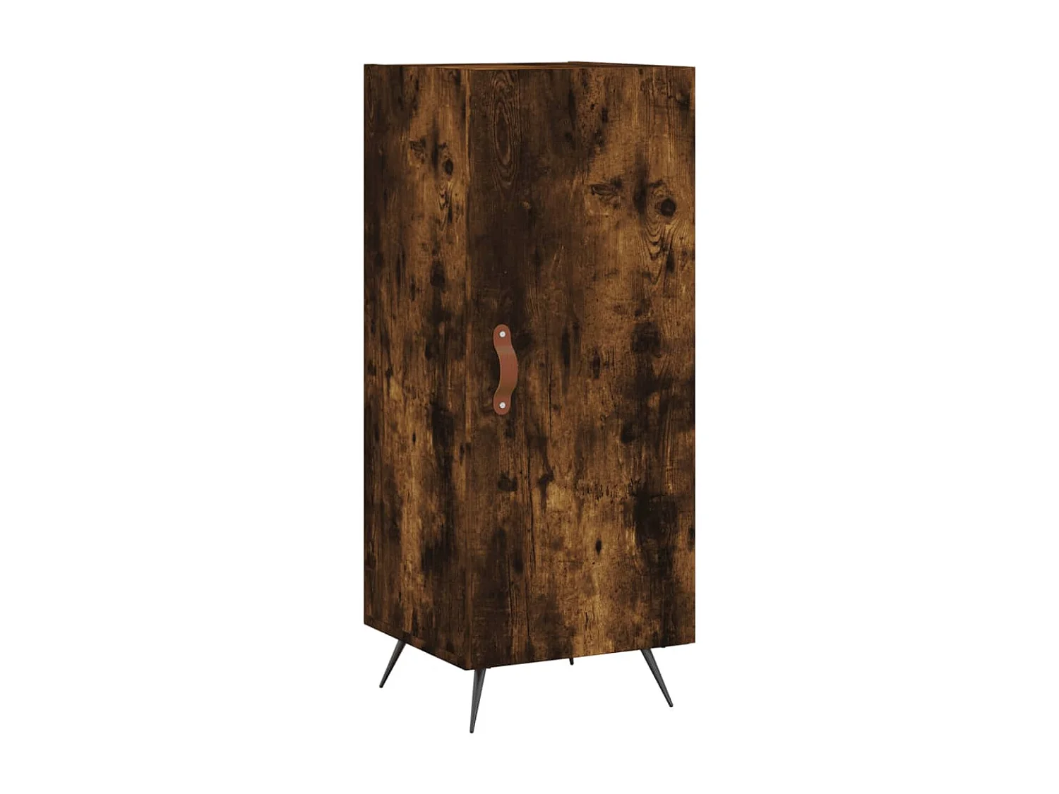 Buffet haut Chêne fumé 34,5x34x180 cm Bois d'ingénierie