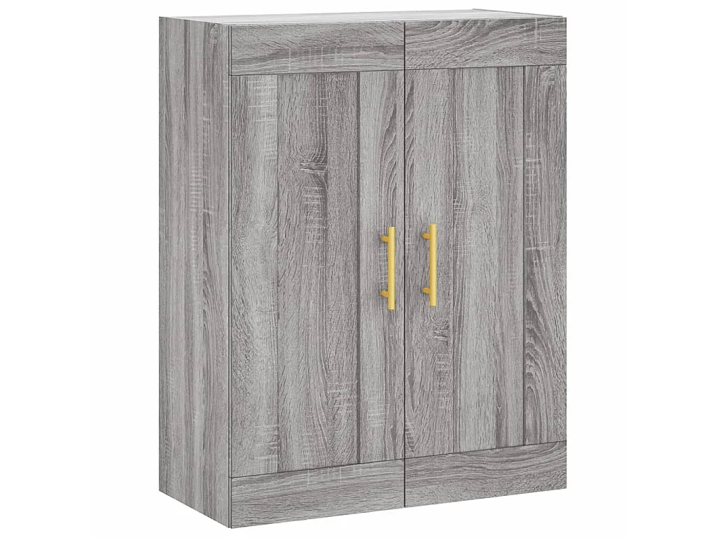 Aparador alto madera contrachapada gris sonoma 69,5x34x180 cm