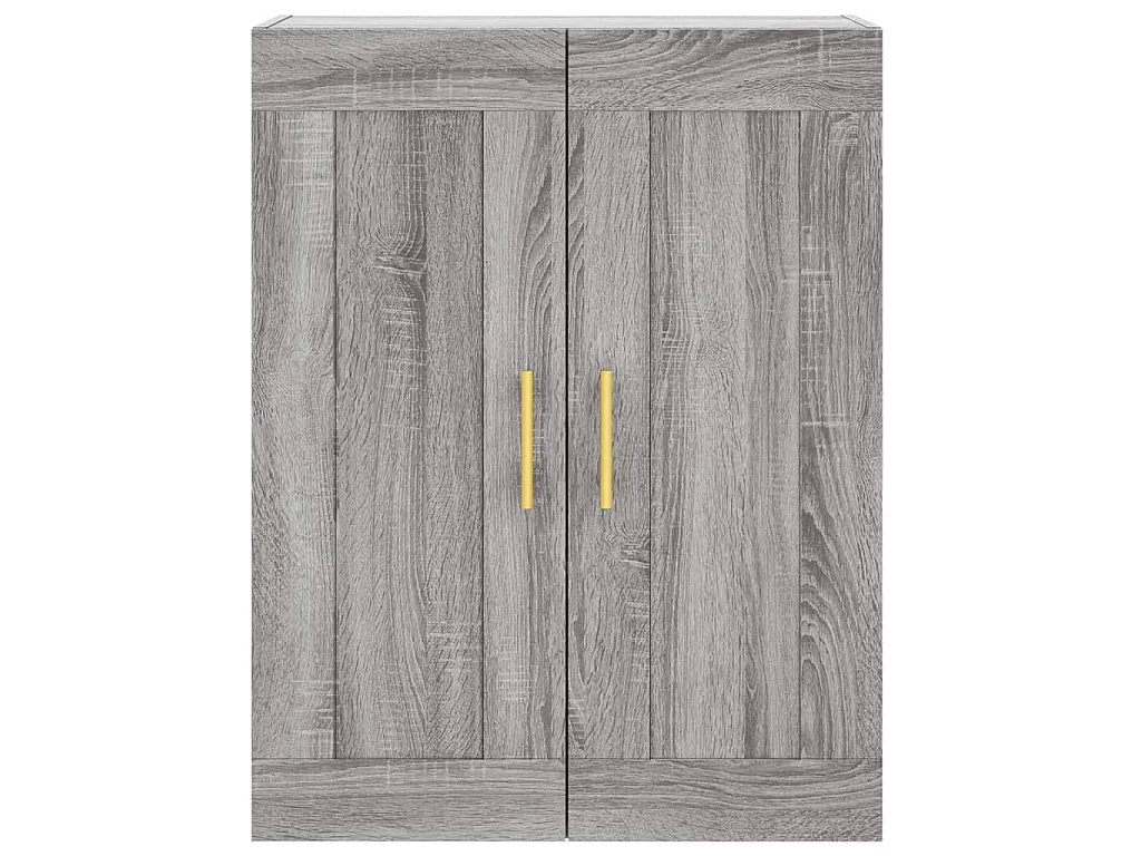 Aparador alto madera contrachapada gris sonoma 69,5x34x180 cm