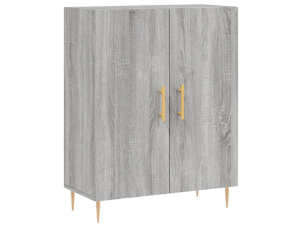 Aparador alto madera contrachapada gris sonoma 69,5x34x180 cm