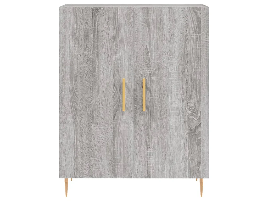 Aparador alto madera contrachapada gris sonoma 69,5x34x180 cm