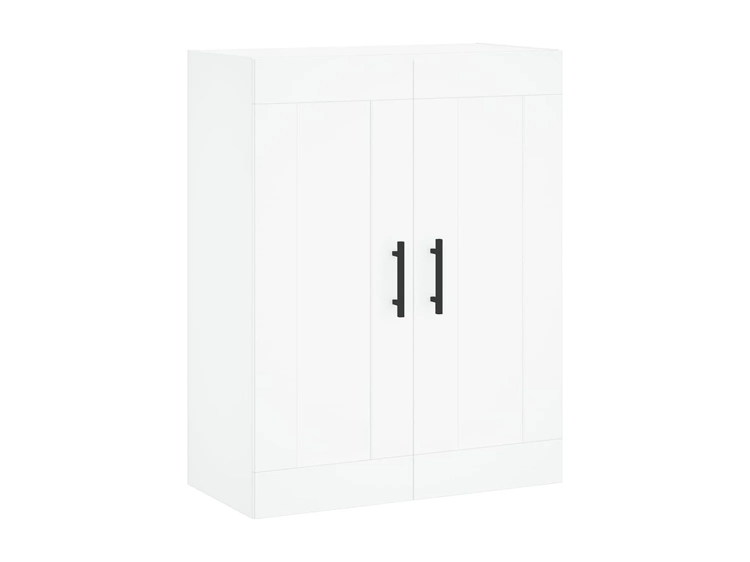 Credenza Bianca 69,5x34x180 cm in Legno Multistrato