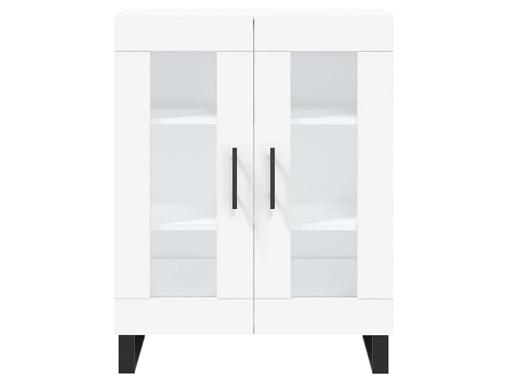 Hoge kast 69,5x34x180 cm bewerkt hout wit