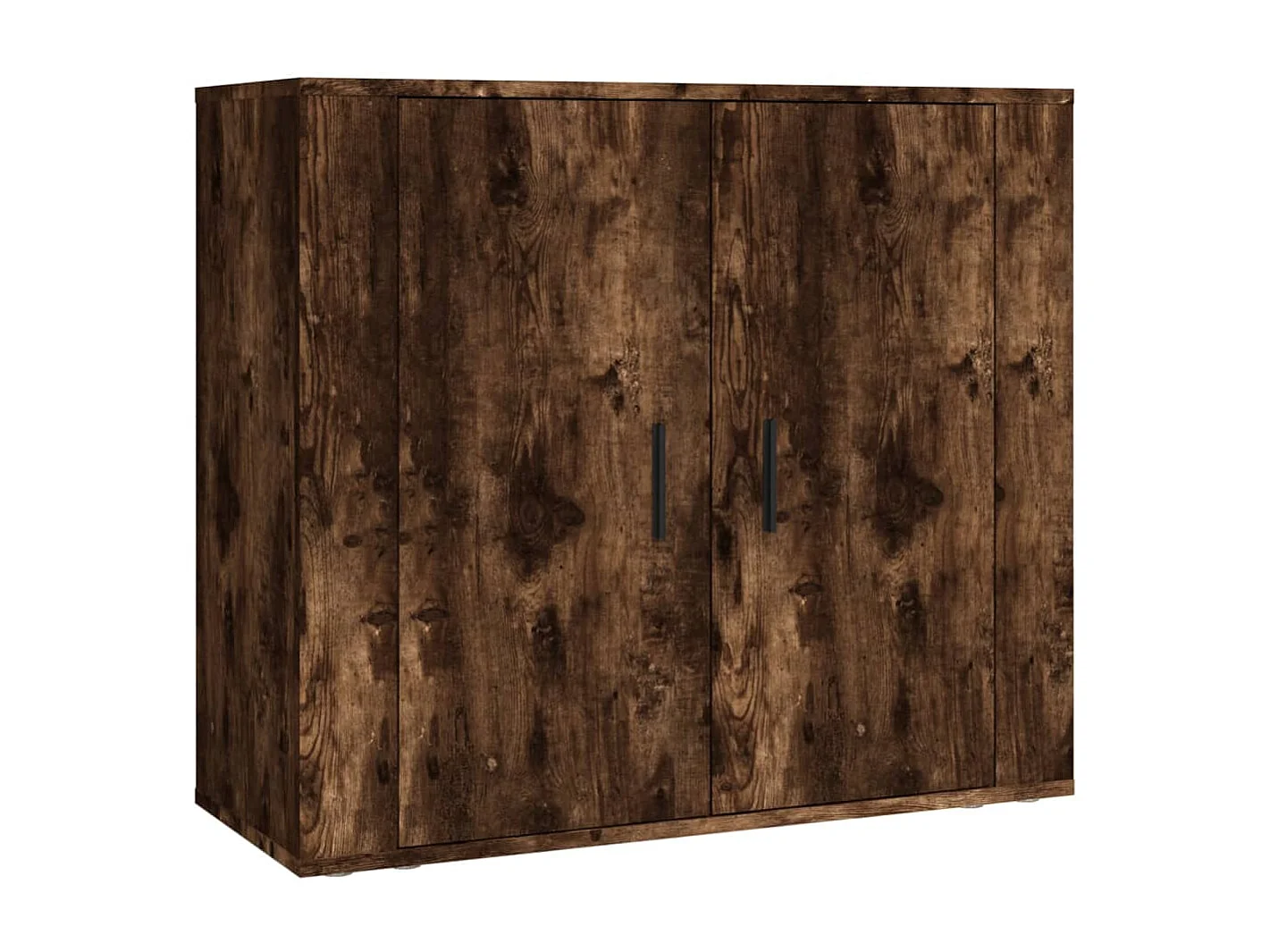 Hoge kast bewerkt hout gerookt eikenkleurig