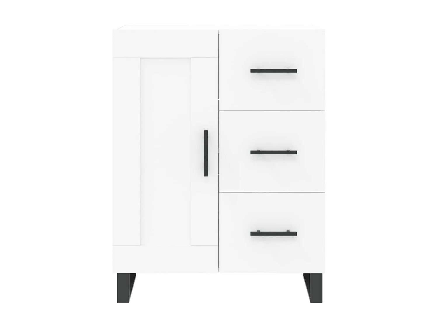 Buffet haut Blanc 69,5x34x180 cm Bois d'ingénierie