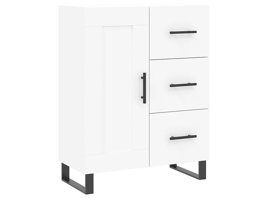 Buffet haut Blanc 69,5x34x180 cm Bois d'ingénierie