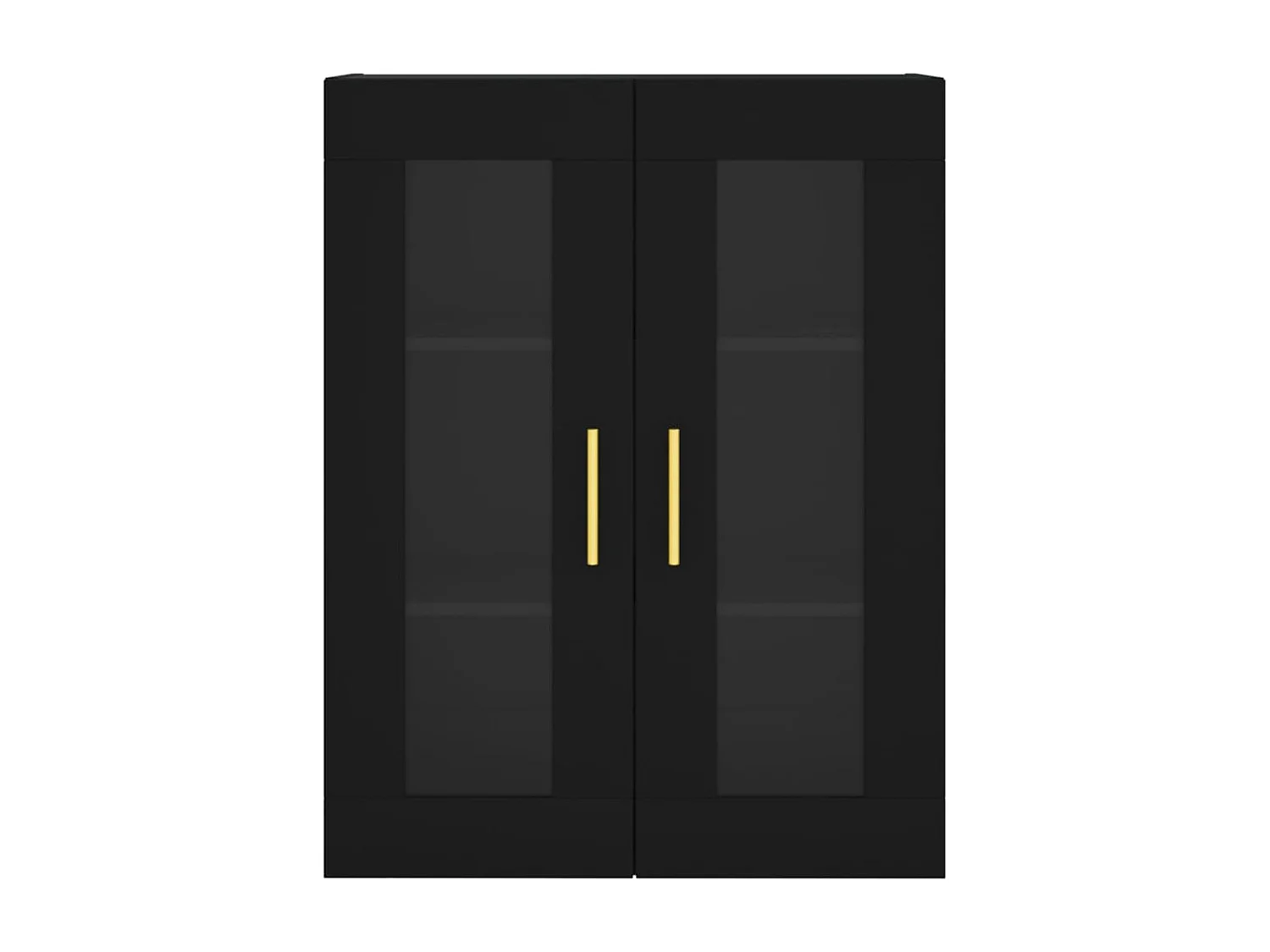 Highboard Schwarz 69,5x34x180 cm Holzwerkstoff