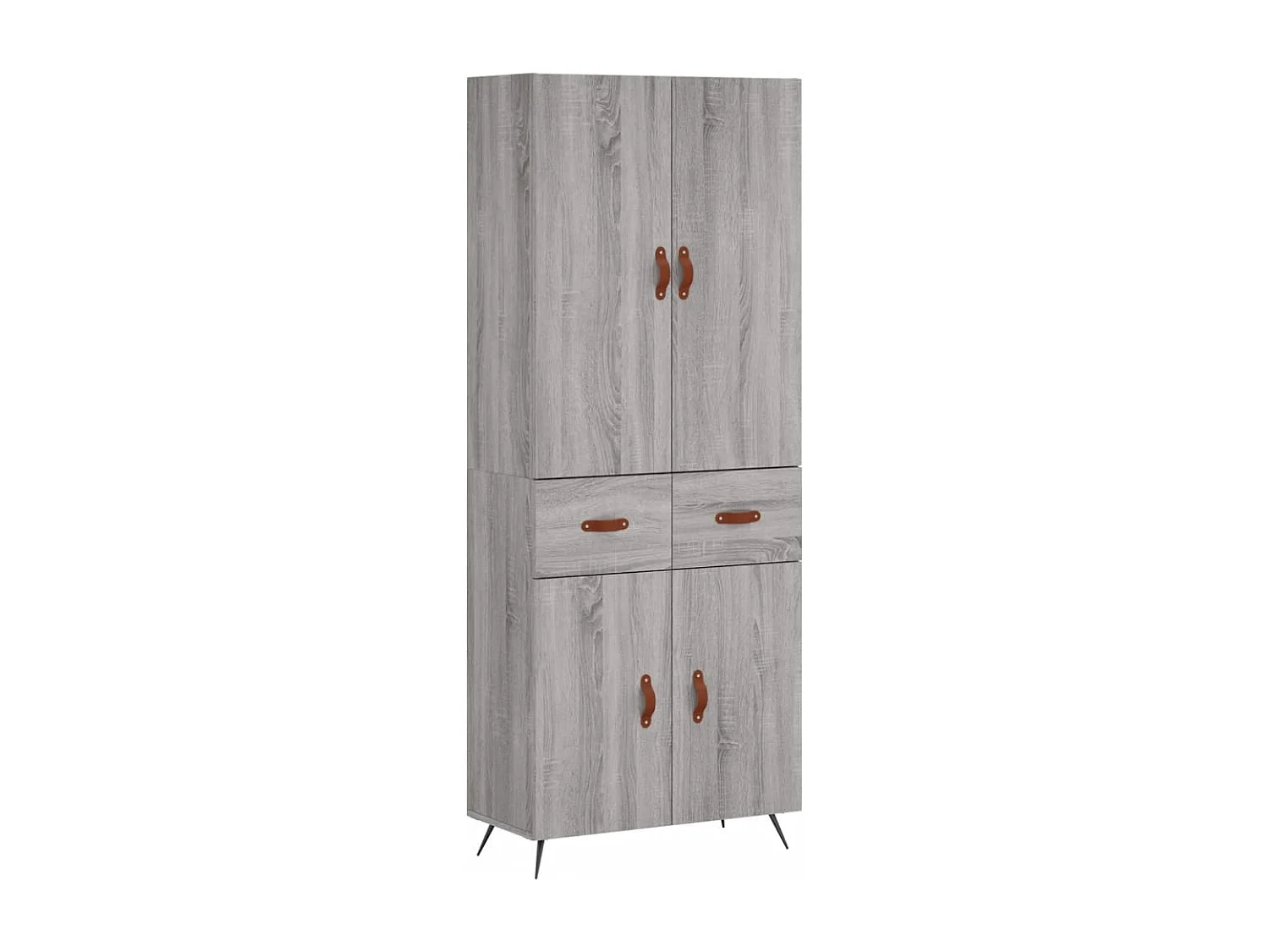 Buffet haut Sonoma gris 69,5x34x180 cm Bois d'ingénierie