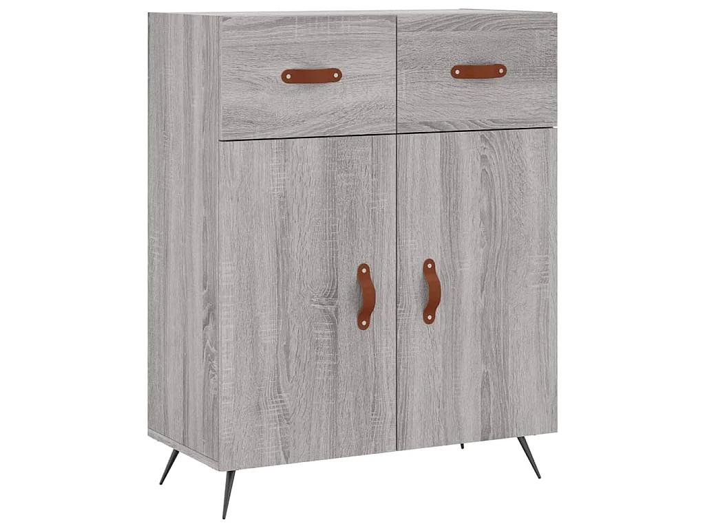 Buffet haut Sonoma gris 69,5x34x180 cm Bois d'ingénierie