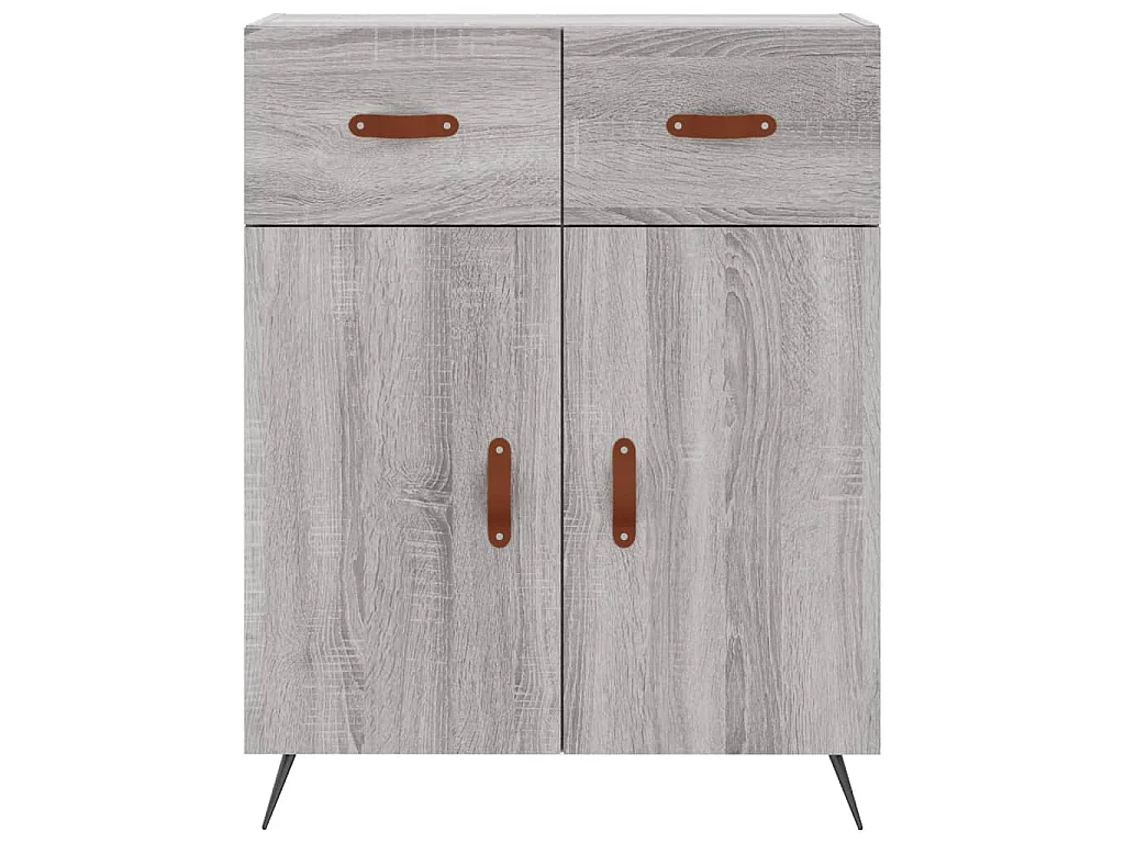 Buffet haut Sonoma gris 69,5x34x180 cm Bois d'ingénierie