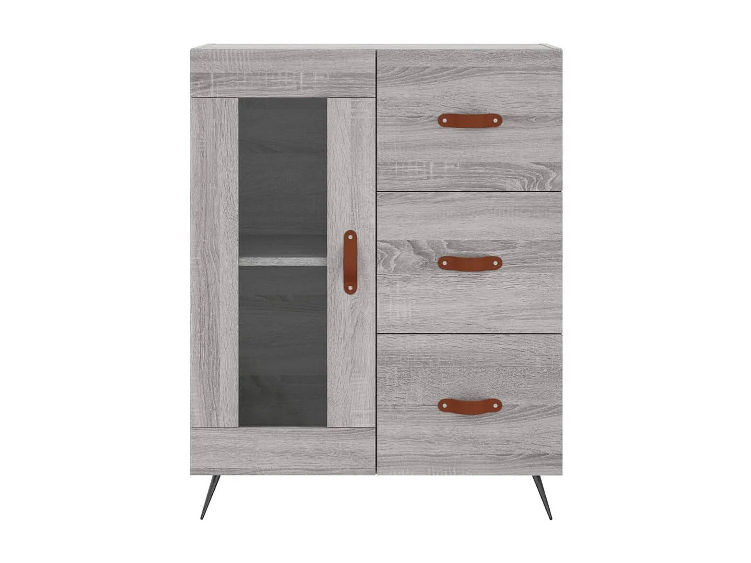 Buffet haut Sonoma gris 69,5x34x180 cm Bois d'ingénierie
