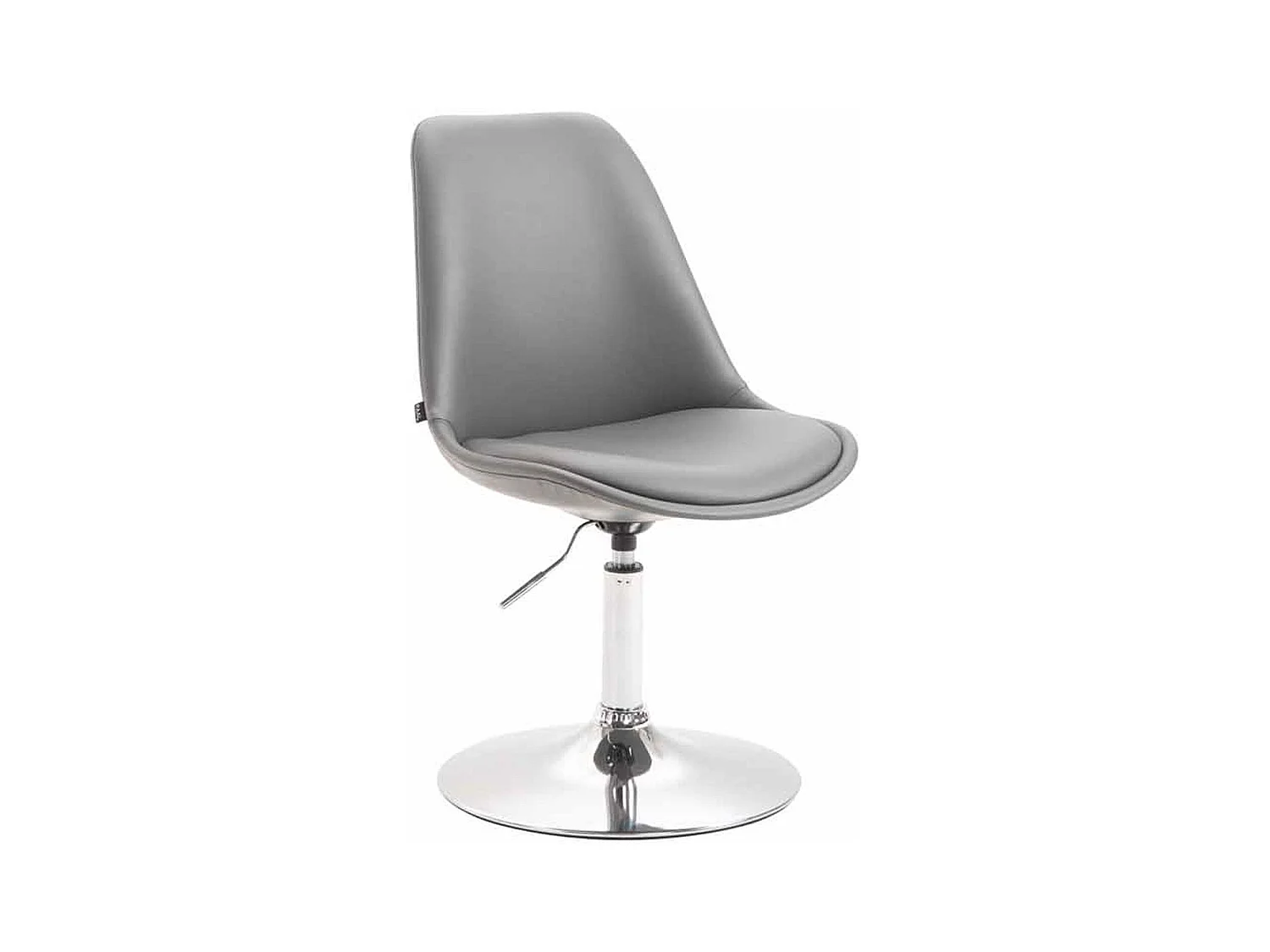 chaise salle à manger - Similicuir & Chrome - Gris - Maverick