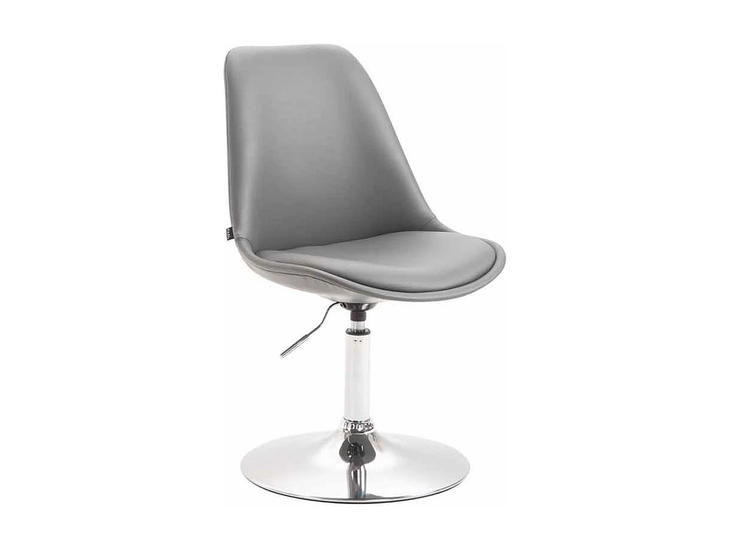 chaise salle à manger - Similicuir & Chrome - Gris - Maverick