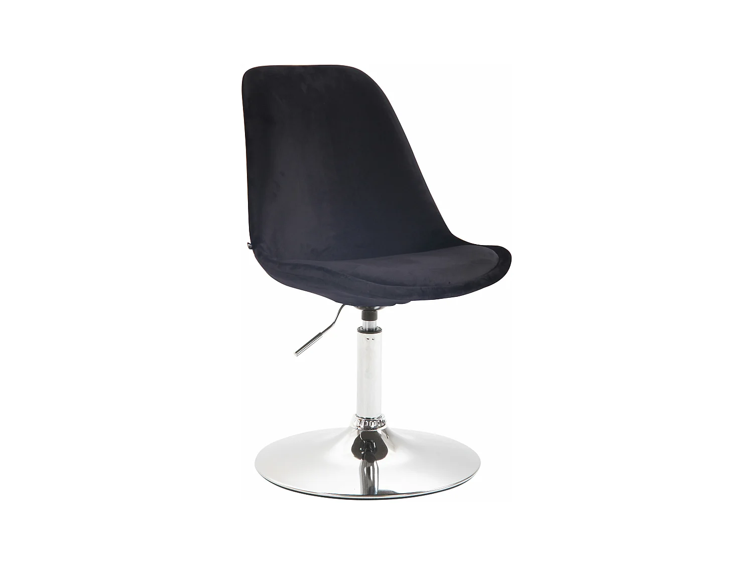 chaise salle à manger - Velours & Chrome - Noir - Maverick