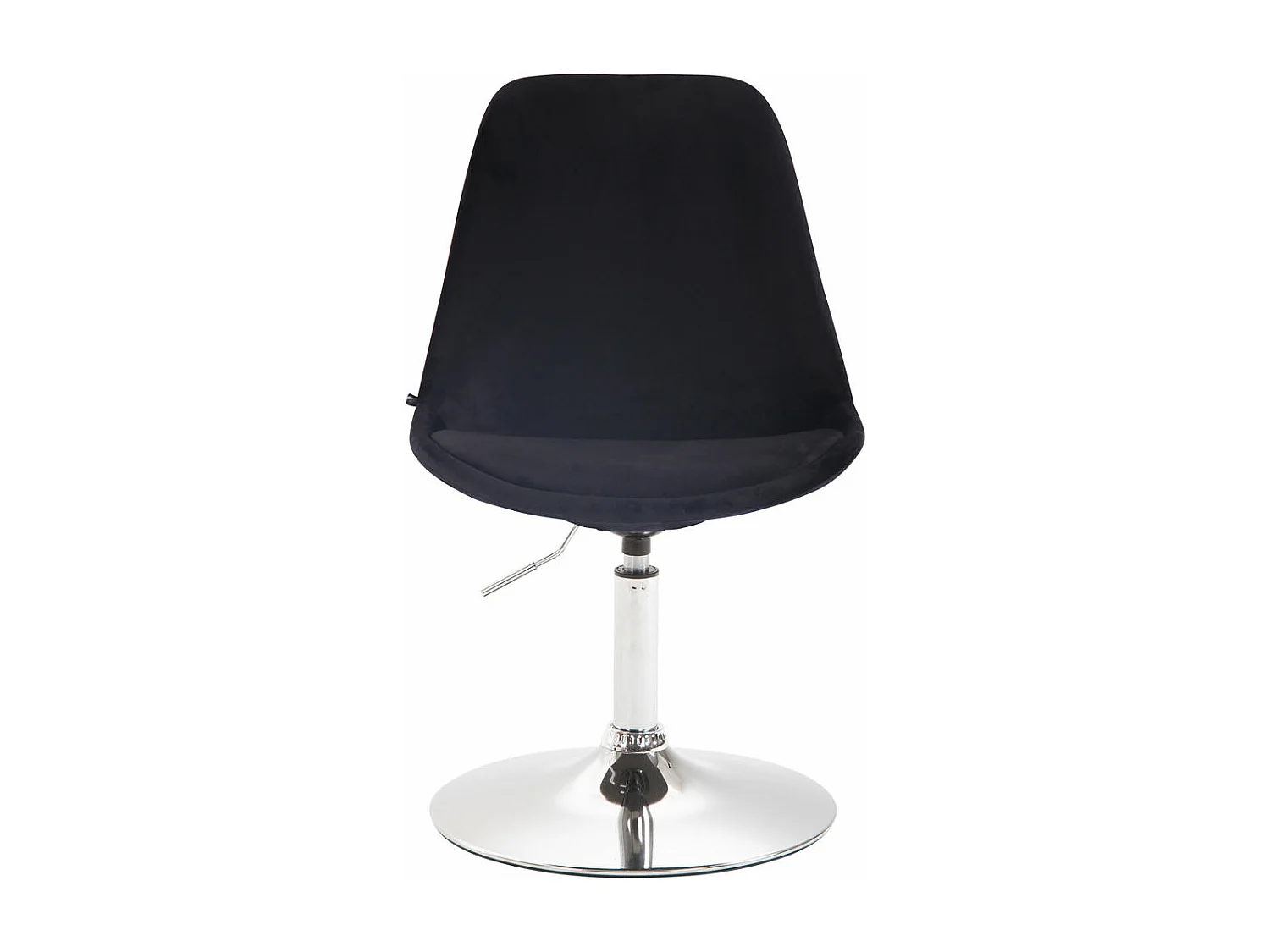 chaise salle à manger - Velours & Chrome - Noir - Maverick