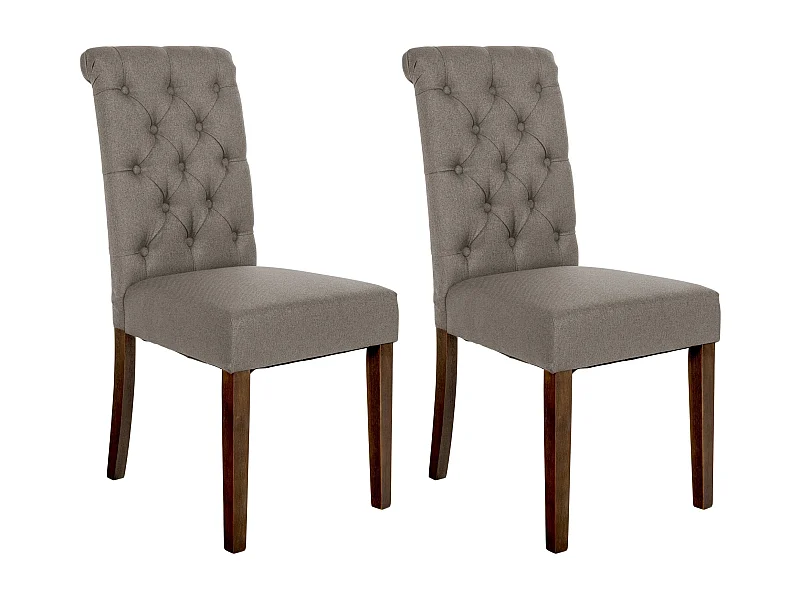 Lot de 2  chaise salle à manger - Tissu - Taupe - Lisburn