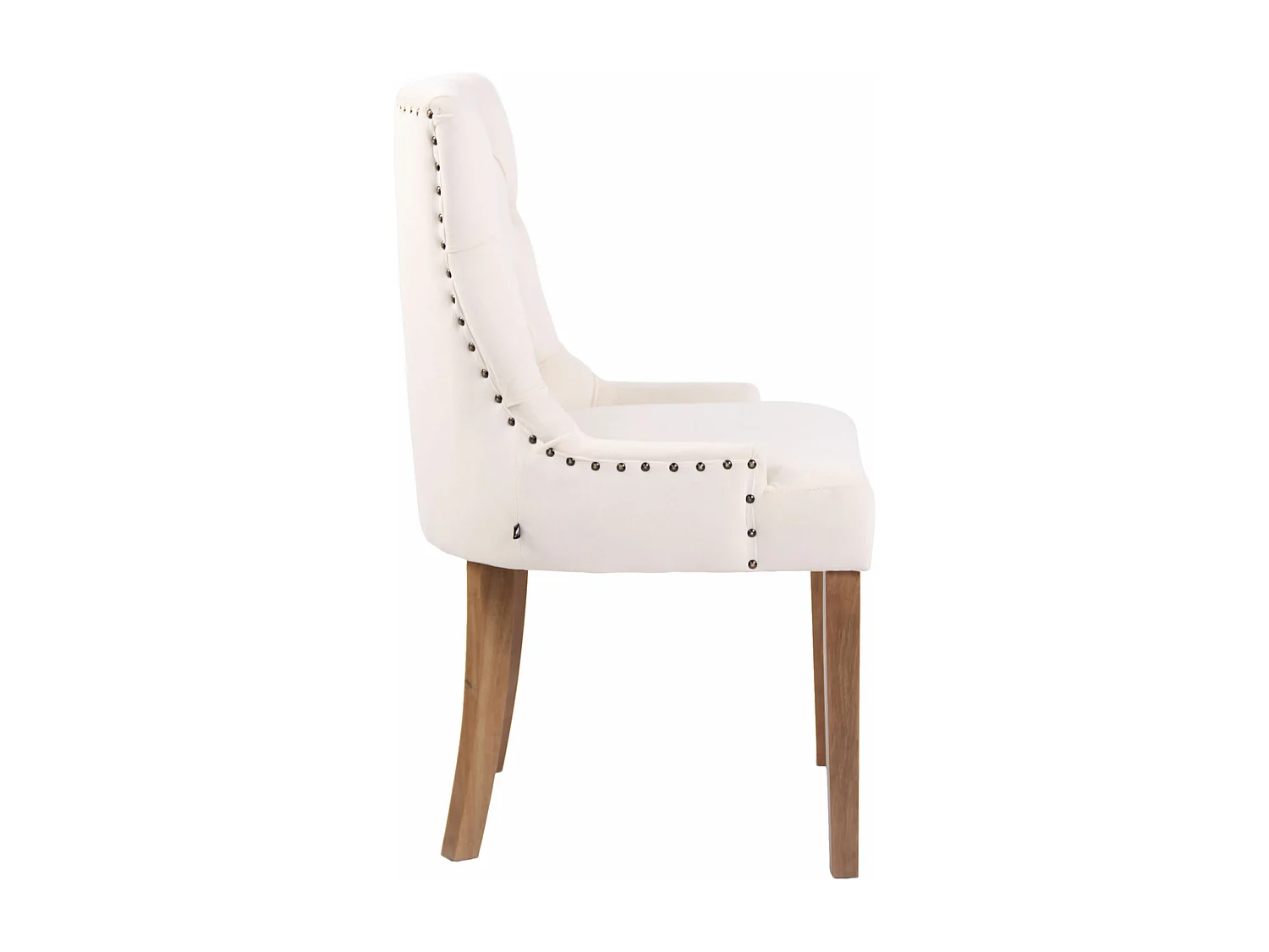 Eetkamerstoelen - Fluweel & antiek licht - creme - Aberdeen