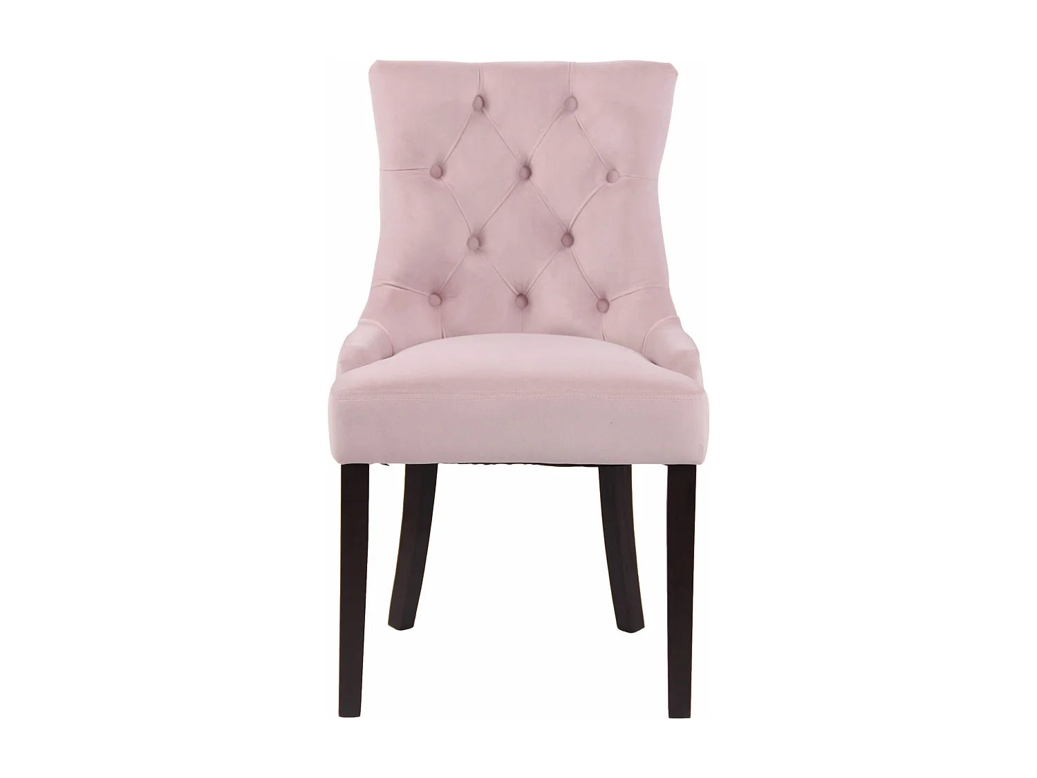 Lot de 4  chaise salle à manger - Velours & Antique - Rose - Aberdeen