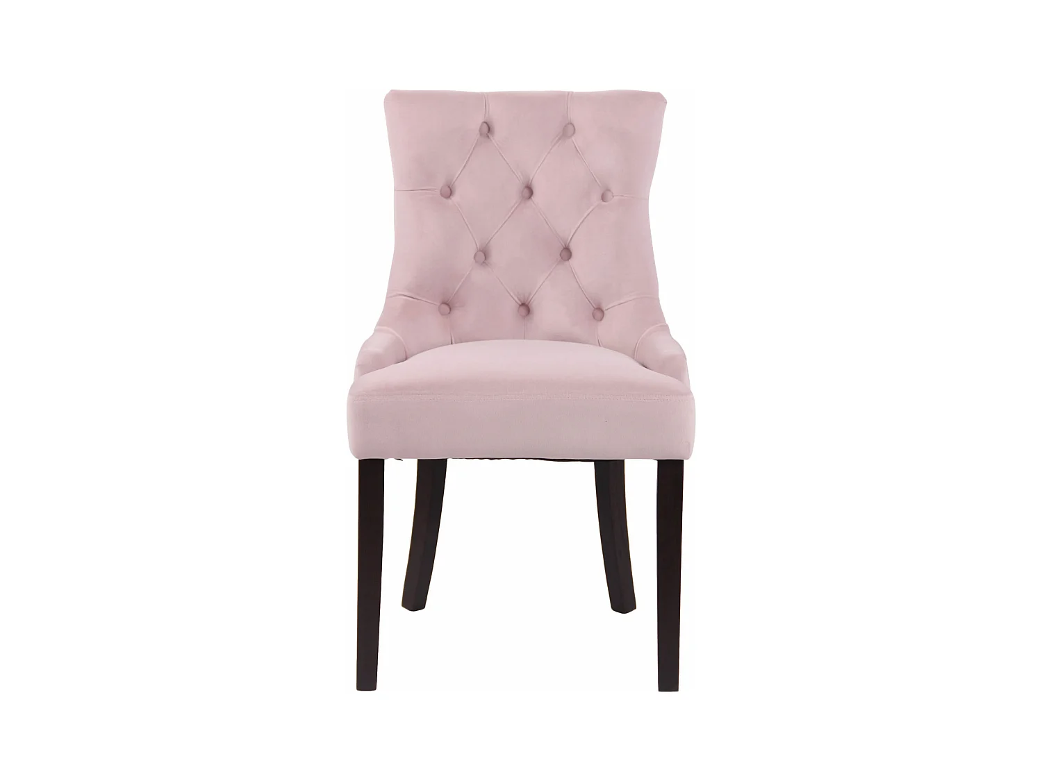 Lot de 4  chaise salle à manger - Velours & Antique - Rose - Aberdeen