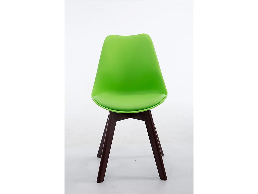 Eetkamerstoelen - Kunstleer & walnoot - groen - Borneo V2