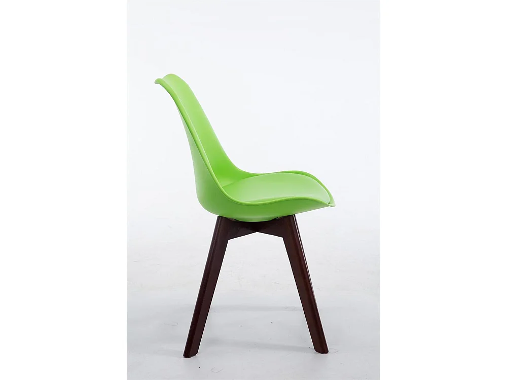 Eetkamerstoelen - Kunstleer & walnoot - groen - Borneo V2