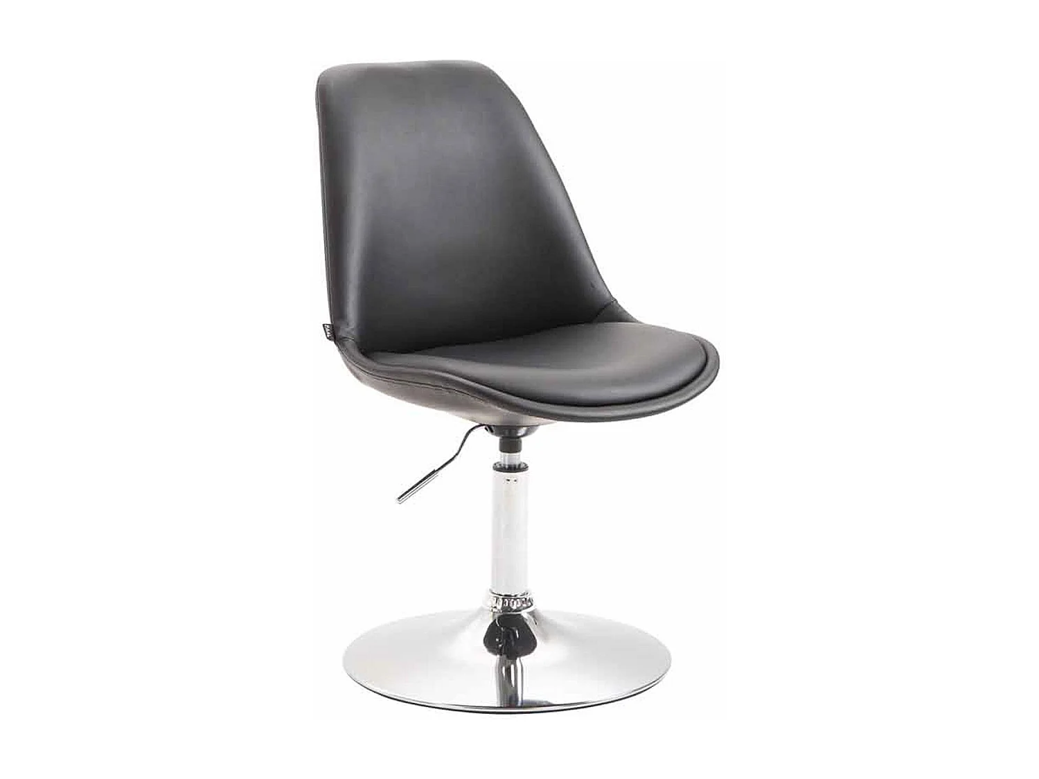 Eetkamerstoelen - Kunstleer & chroom - zwart - Maverick