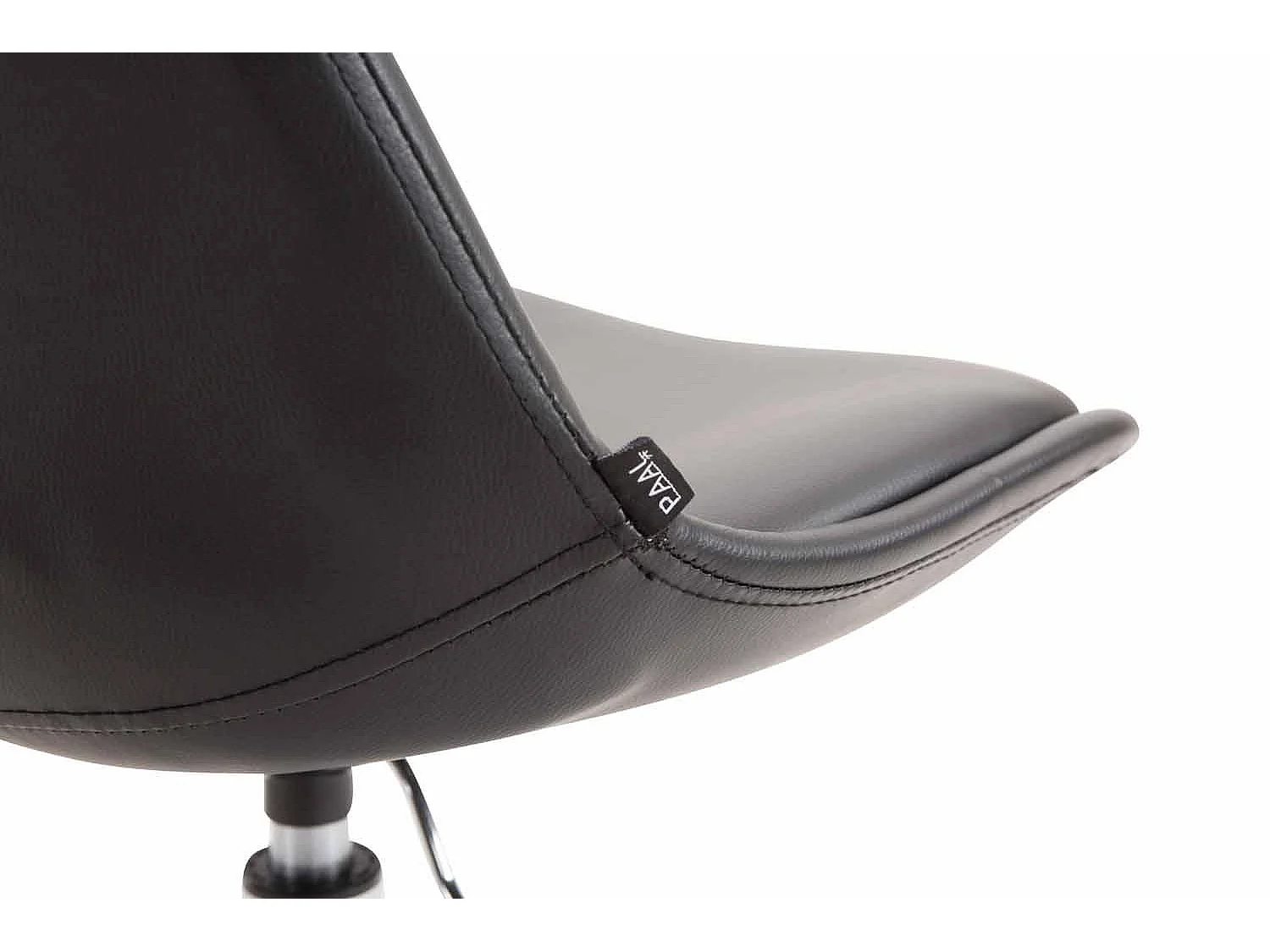 Eetkamerstoelen - Kunstleer & chroom - zwart - Maverick