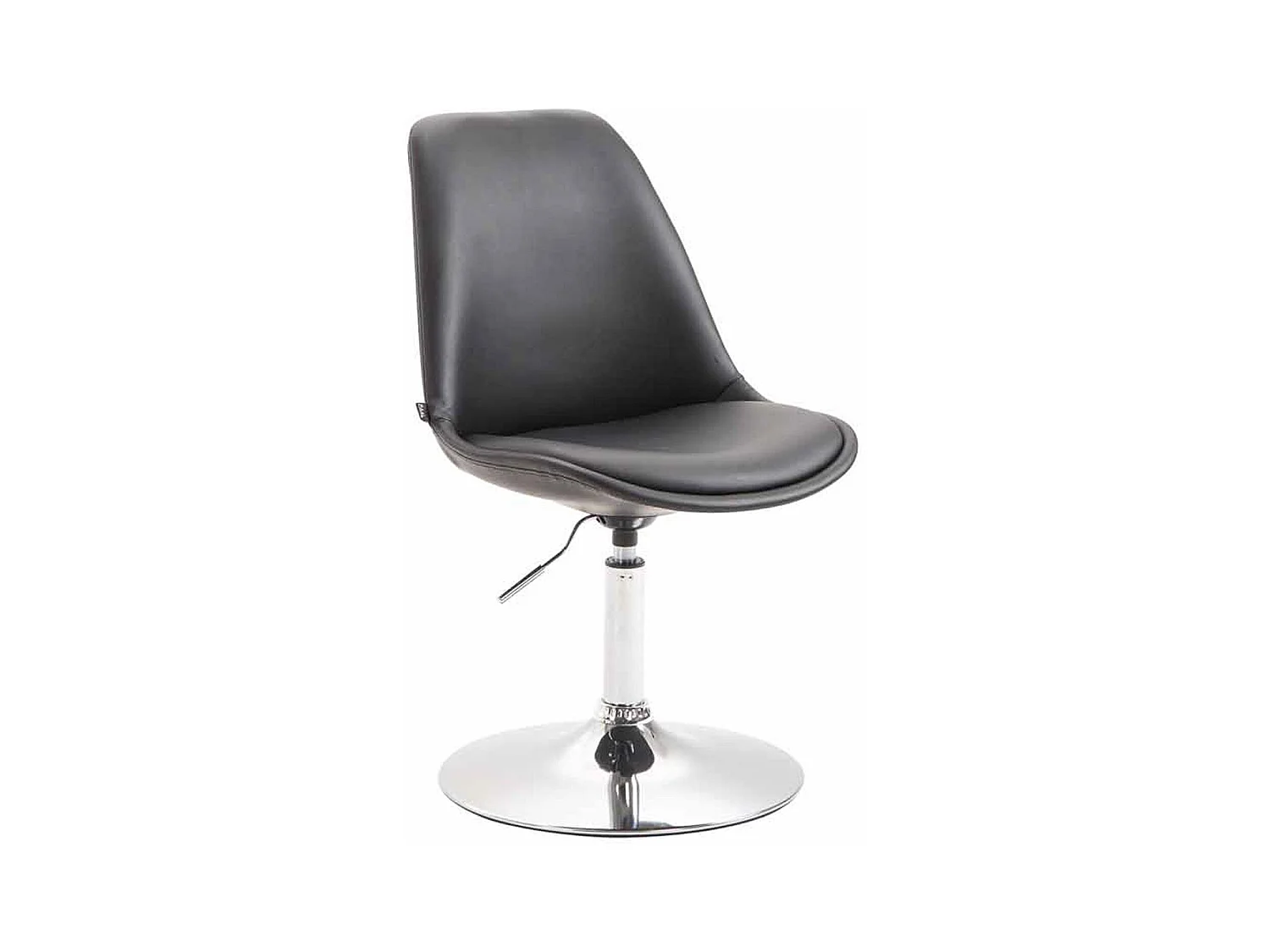 chaise salle à manger - Similicuir & Chrome - Noir - Maverick