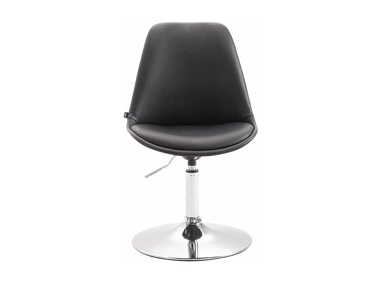 Eetkamerstoelen - Kunstleer & chroom - zwart - Maverick