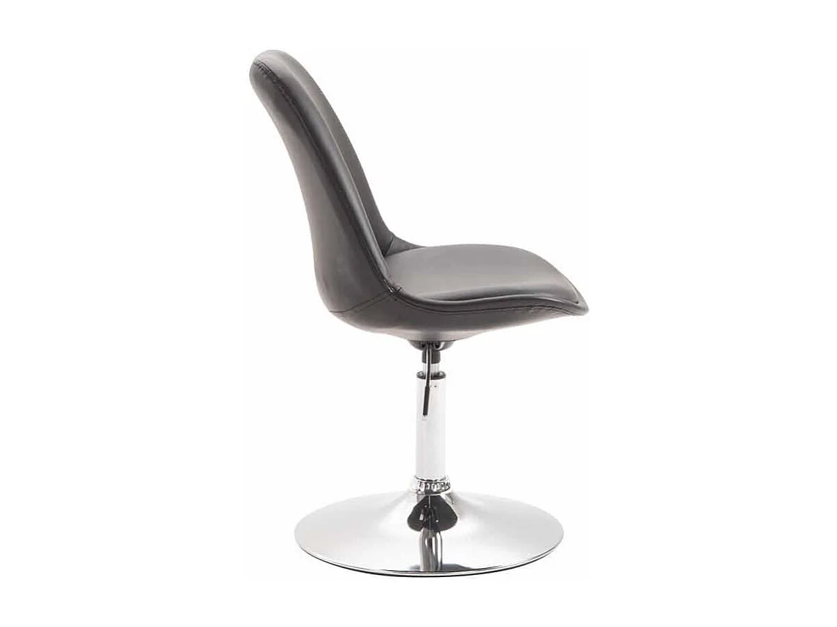 Eetkamerstoelen - Kunstleer & chroom - zwart - Maverick