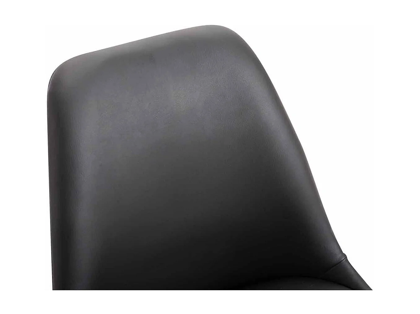 Eetkamerstoelen - Kunstleer & chroom - zwart - Maverick