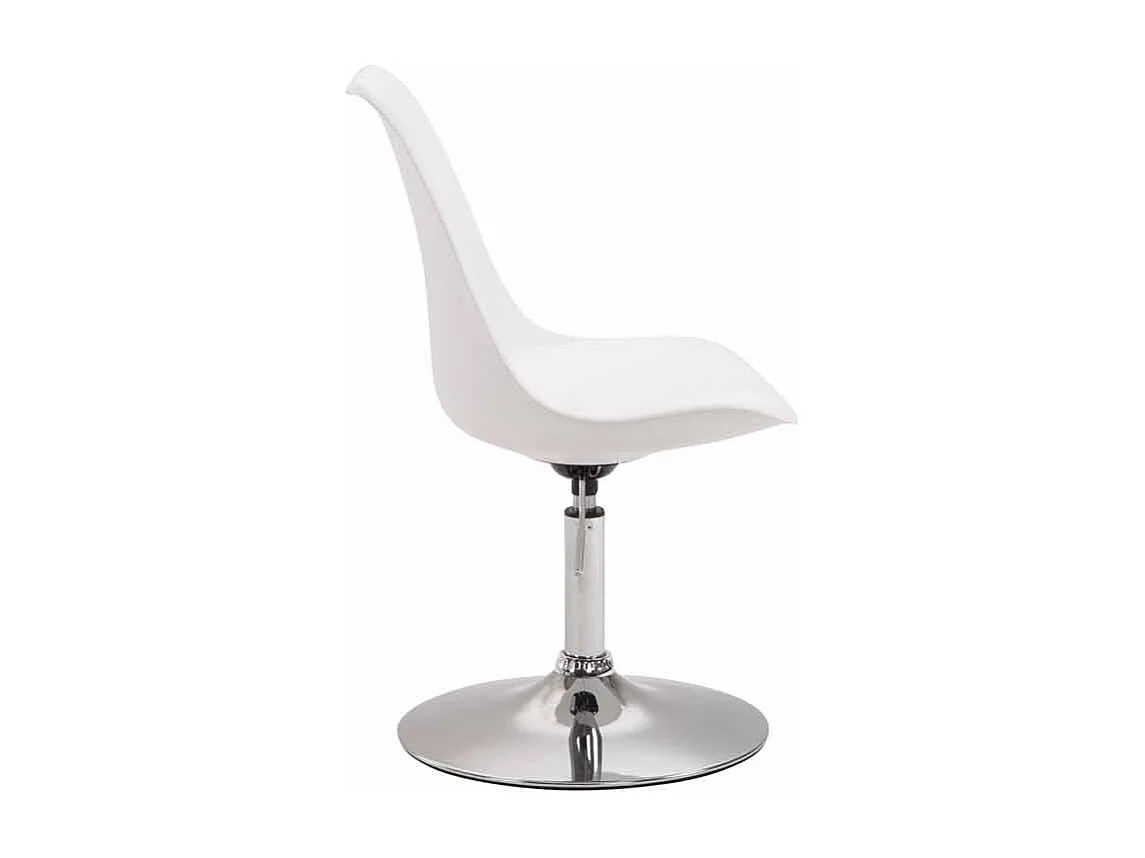 Eetkamerstoelen - Kunststof & chroom - wit - Maverick